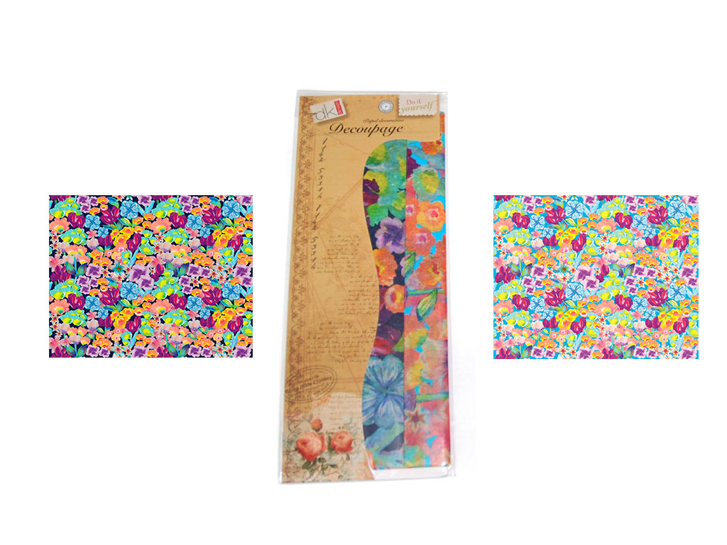 PAPEL DECOUPAGE 6 PCS. 2 DECORADOS cod. 2501495