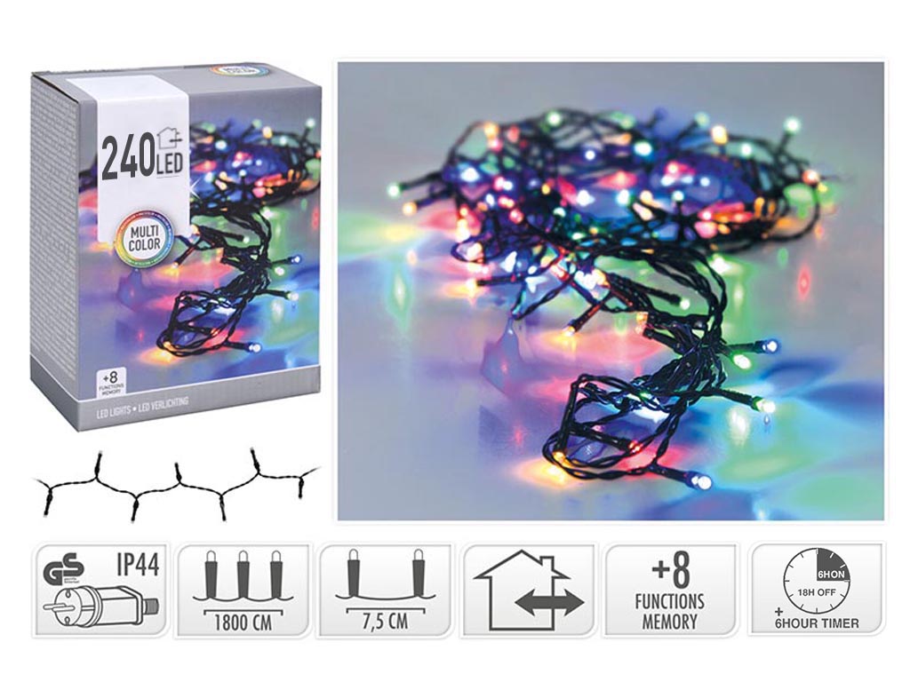 GUIRNALDA MICRO 240 LED MULTICOLOR cod. 9322899
